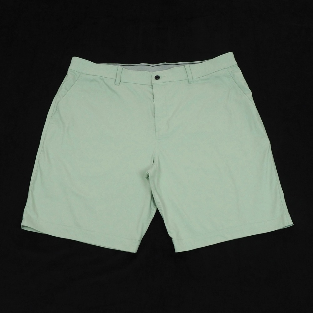 Nike Golf Dri-Fit UV Chino Shorts Mens 42 Light Green Performance Cotton Blend